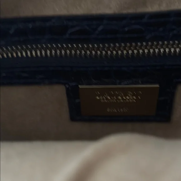 NWO New unused Blue Crocodile Embossed Crossbody Bag - Picture 3 of 3